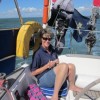 Running repairs in the sunshine Whipping in her spare time!
