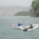 Rowing in 40 knots of wind ... Island Kea came to Hanna's rescue
